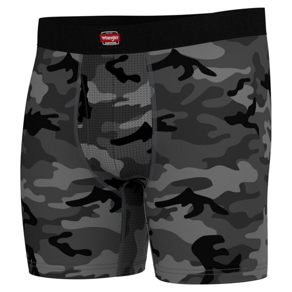 NWT Wrangler Workwear Men’s 6" Performance Boxer Briefs – 6-Pack Grey/Black - Picture 4 of 5